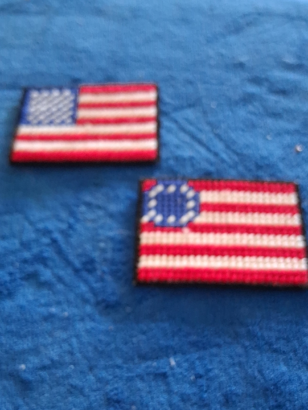 Set Of 2 American Flag Magnets - Red, White & Blue